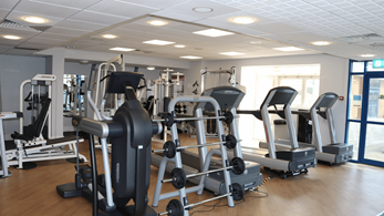 Dawlish Leisure Centre Gym with cardio, free weights and resistance machines.
